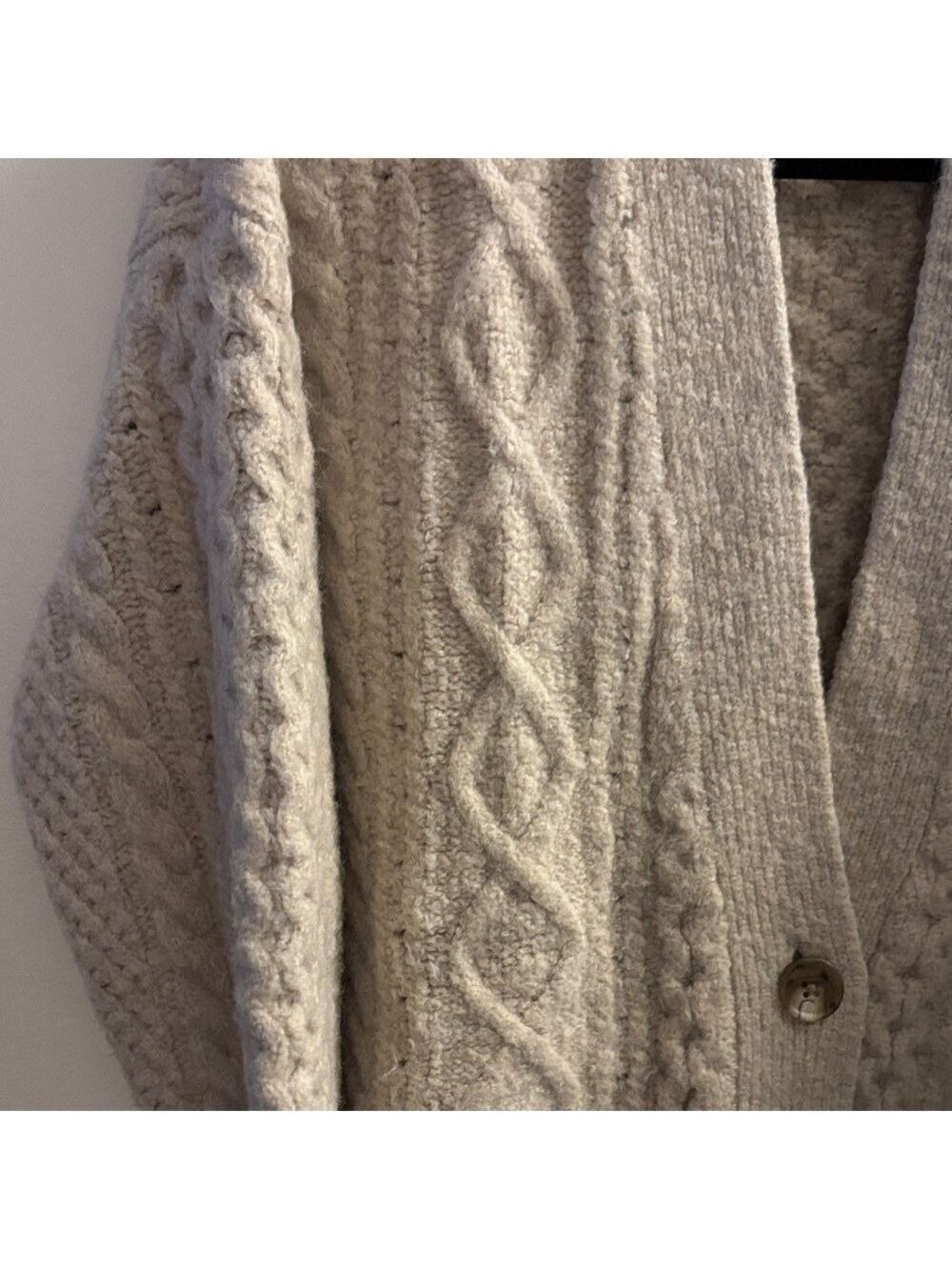J. Crew Beige Cable Knit Cardigan - Picture 3 of 4